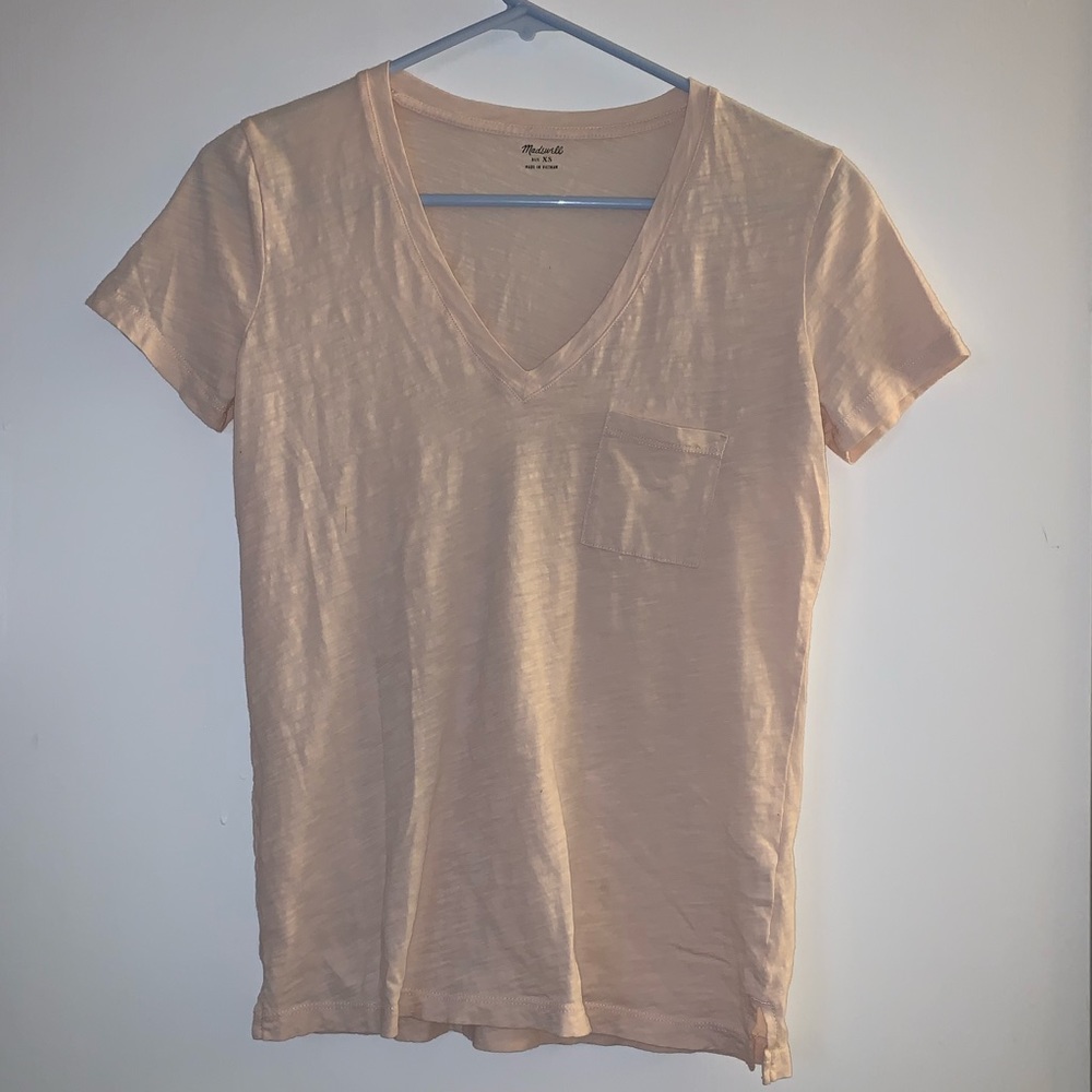 Madewell light pink whisper cotton t shirt